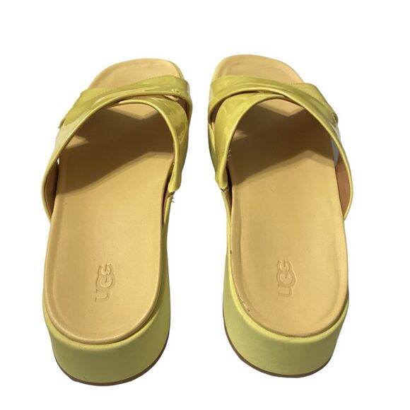 UGG EMILY Patent Leather Cross Slide Sandals 1107896 MARGARITA size 8.5 - Picture 4 of 8